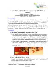 Guidelines on Proper Usage and Cleaning of Chopping Bo