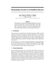 Harmonising Chorales by Probabilistic Inference Moray