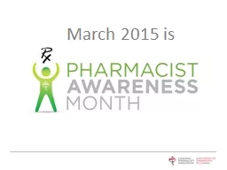 March 2015 is PHARMACISTS: