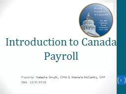 Introduction to Canada Payroll