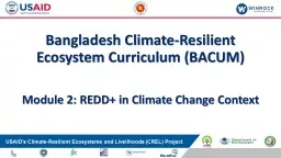 Bangladesh Climate-Resilient Ecosystem Curriculum (BACUM)
