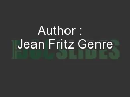Author :   Jean Fritz Genre
