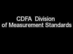 CDFA  Division of Measurement Standards