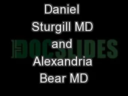 Daniel Sturgill MD and Alexandria Bear MD