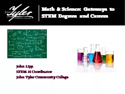 Math & Science: Gateways to STEM Degrees and Careers