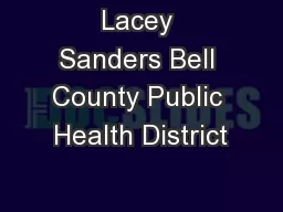 Lacey Sanders Bell County Public Health District