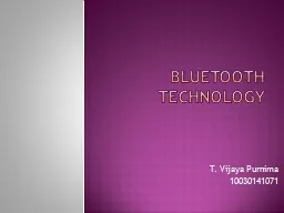 BLUETOOTH TECHNOLOGY T.