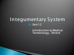Integumentary System Unit 12