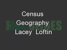 Census Geography Lacey  Loftin