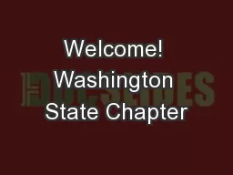 Welcome! Washington State Chapter