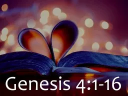 Genesis 4:1-16 Cain,  Christ,