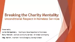 Breaking the Charity Mentality
