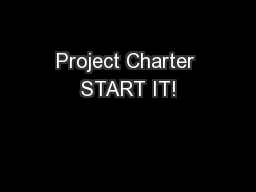 Project Charter START IT!