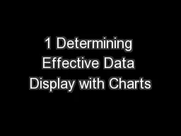 1 Determining Effective Data Display with Charts