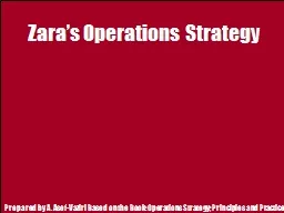 Zara’s Operations Strategy