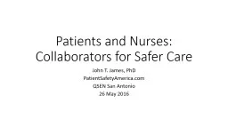 Patients and Nurses: Collaborators for Safer Care