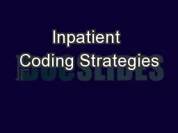 Inpatient Coding Strategies