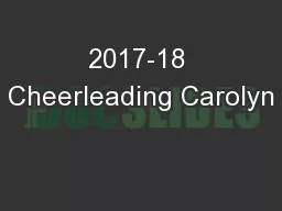 2017-18 Cheerleading Carolyn