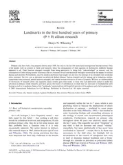 Review Landmarks in the rst hundred years of primary