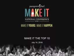 MAKE  IT THE TOP  10 July 14, 2016