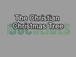 The Christian Christmas Tree