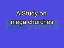 A Study on mega churches