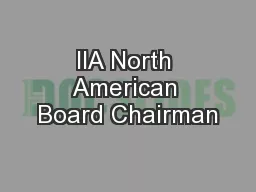 IIA North American Board Chairman
