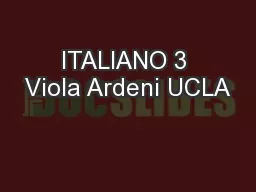 ITALIANO 3 Viola Ardeni UCLA