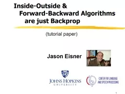 1 Inside-Outside &     Forward-Backward Algorithms