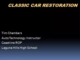 CLASSIC CAR RESTORATION Tim Chambers