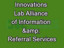 Mobile Innovations Lab Alliance of Information & Referral Services