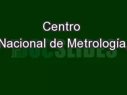 Centro Nacional de Metrología,