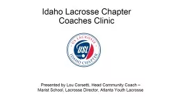 Idaho Lacrosse Chapter Coaches Clinic