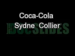 Coca-Cola Sydne  Collier