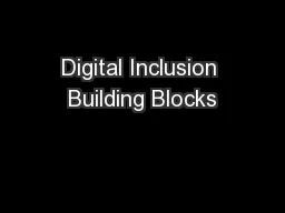 Digital Inclusion Building Blocks