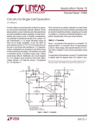 Application Note  AN November  Circuitry for Single Ce
