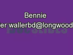 Bennie Waller wallerbd@longwood.edu