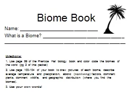 Biome  Book Name: ______________________________