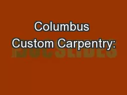 Columbus Custom Carpentry: