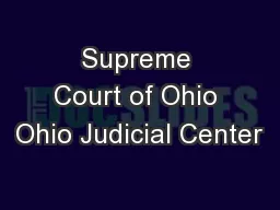 Supreme Court of Ohio Ohio Judicial Center