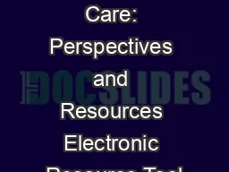 Trauma-Informed Care: Perspectives and Resources Electronic Resource Tool