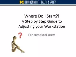 Where Do I Start?! A Step by Step Guide to Adjusting your Workstation