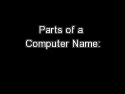 Parts Of A Computer Name