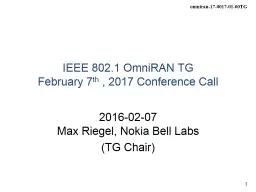 IEEE 802.1 OmniRAN TG February 7