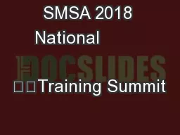 SMSA 2018 National                      		Training Summit