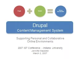 Drupal  Content Management System