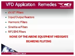 VFD Application Remedies