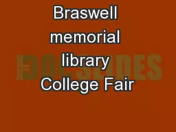 Braswell memorial library College Fair