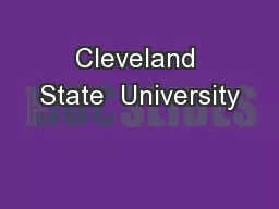 Cleveland State  University
