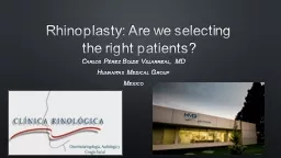 Rhinoplasty : Are  we   selecting